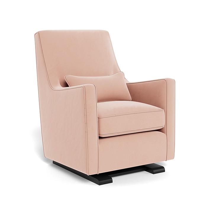Monte Design - Luca Glider - Espresso Base-Chairs-Blush Velvet-Posh Baby