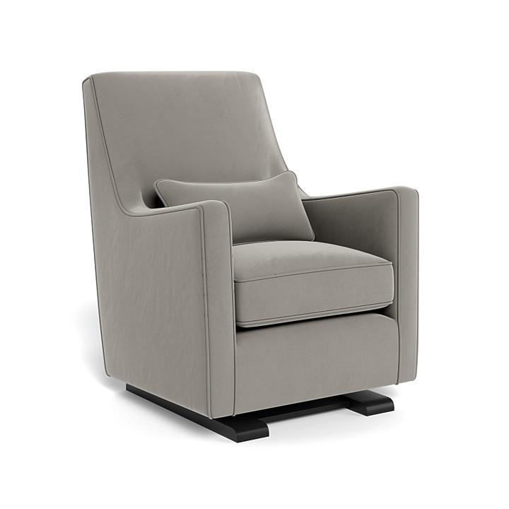 Monte Design - Luca Glider - Espresso Base-Chairs-Mineral Grey Velvet-Posh Baby
