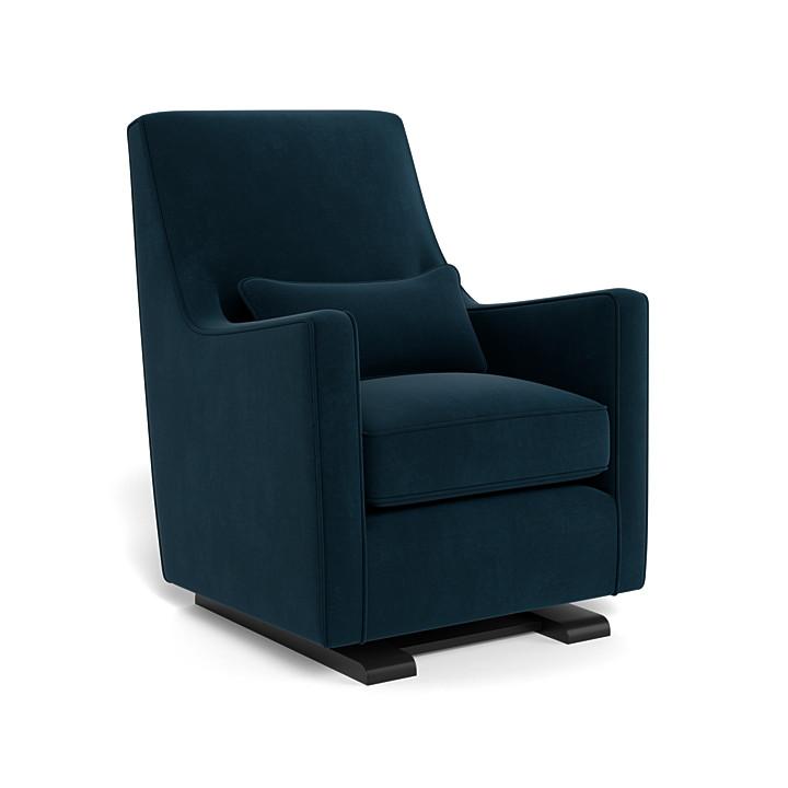 Monte Design - Luca Glider - Espresso Base-Chairs-Navy Velvet-Posh Baby