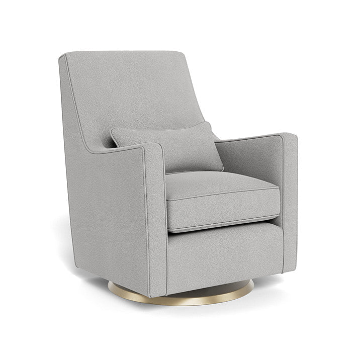 Monte Design - Luca Glider - Gold Swivel Base-Chairs-Cloud Grey-Posh Baby