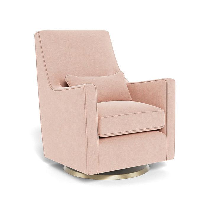 Monte Design - Luca Glider - Gold Swivel Base-Chairs-Petal Pink-Posh Baby