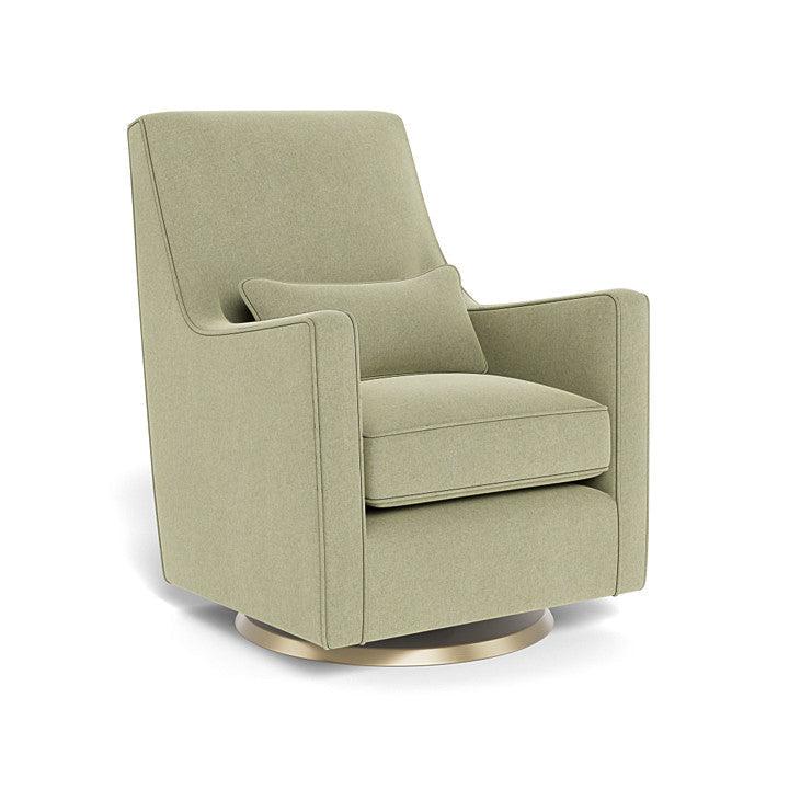 Monte Design - Luca Glider - Gold Swivel Base-Chairs-Sage Green-Posh Baby