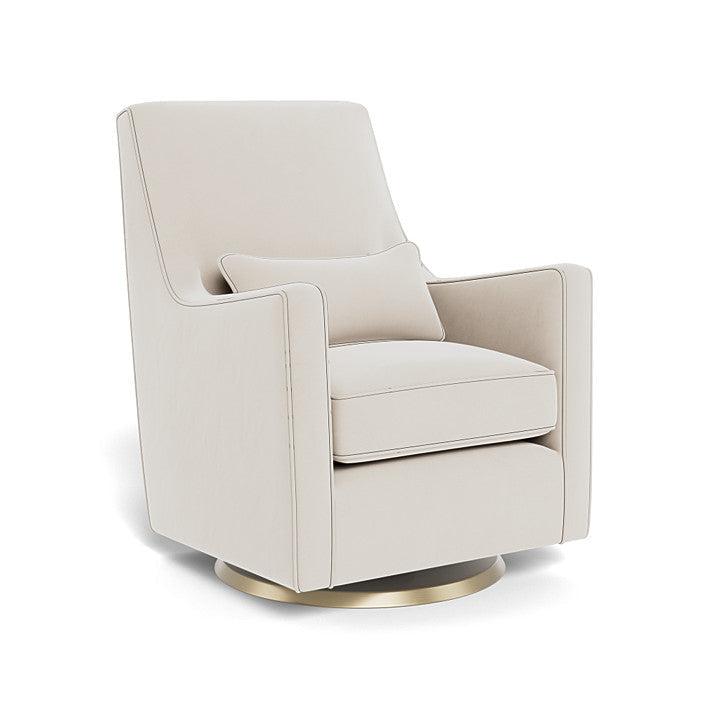 Monte Design - Luca Glider - Gold Swivel Base-Chairs-Stone Velvet-Posh Baby