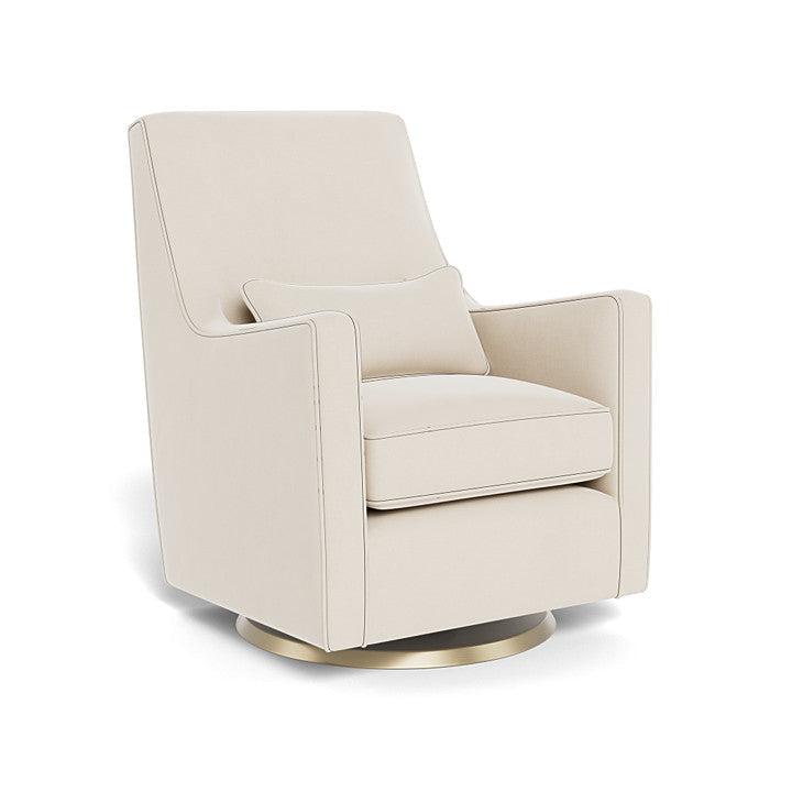 Monte Design - Luca Glider - Matte Gold Swivel Base-Chairs-Dune Heathered-Posh Baby