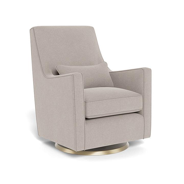 Monte Design - Luca Glider - Matte Gold Swivel Base-Chairs-Dune Heathered-Posh Baby