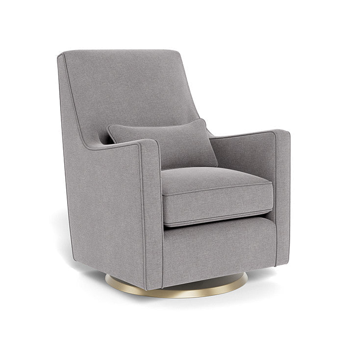 Monte Design - Luca Glider - Matte Gold Swivel Base-Chairs-Dune Heathered-Posh Baby