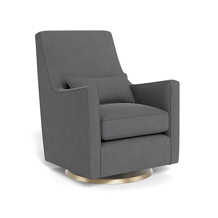 Monte Design - Luca Glider - Matte Gold Swivel Base-Chairs-Dune Heathered-Posh Baby