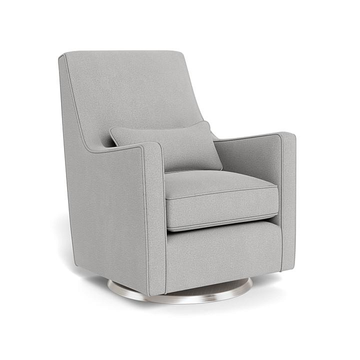 Monte Design - Luca Glider - Stainless Steel Swivel Base-Chairs-Cloud Grey-Posh Baby