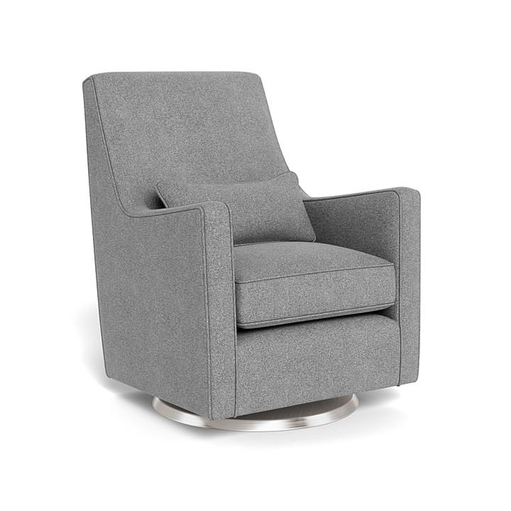 Monte Design - Luca Glider - Stainless Steel Swivel Base-Chairs-Pepper Grey-Posh Baby