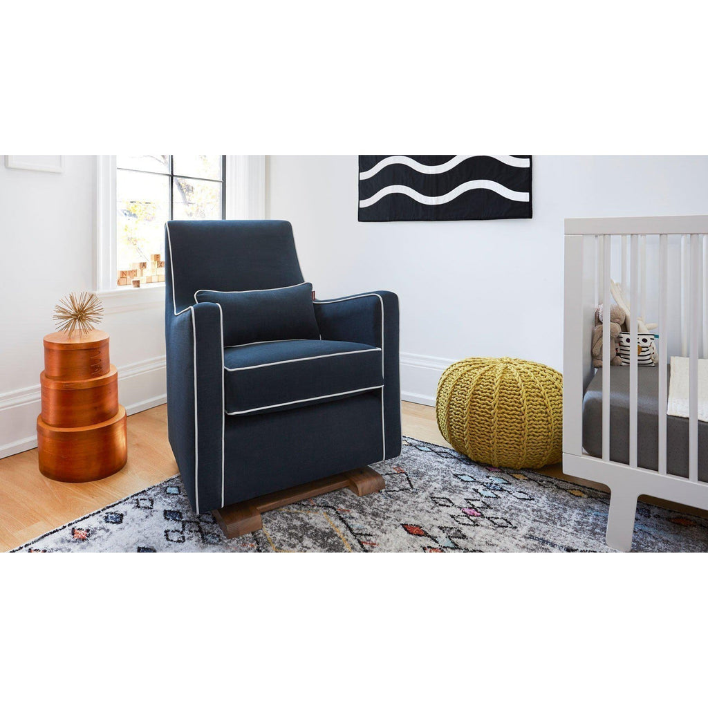 Monte Design - Luca Glider - Walnut Base-Chairs-Pebble Grey-Posh Baby