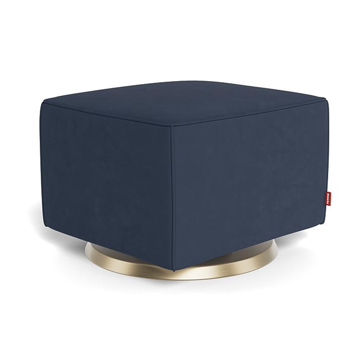Monte Design - Luca Ottoman - Gold Swivel Base-Ottomans-Pebble Grey-Posh Baby