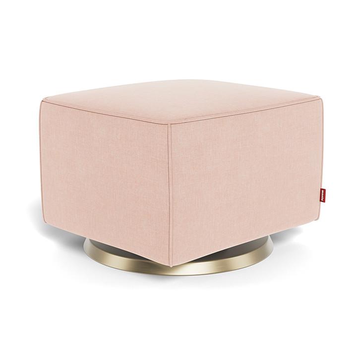 Monte Design - Luca Ottoman - Gold Swivel Base-Ottomans-Petal Pink-Posh Baby