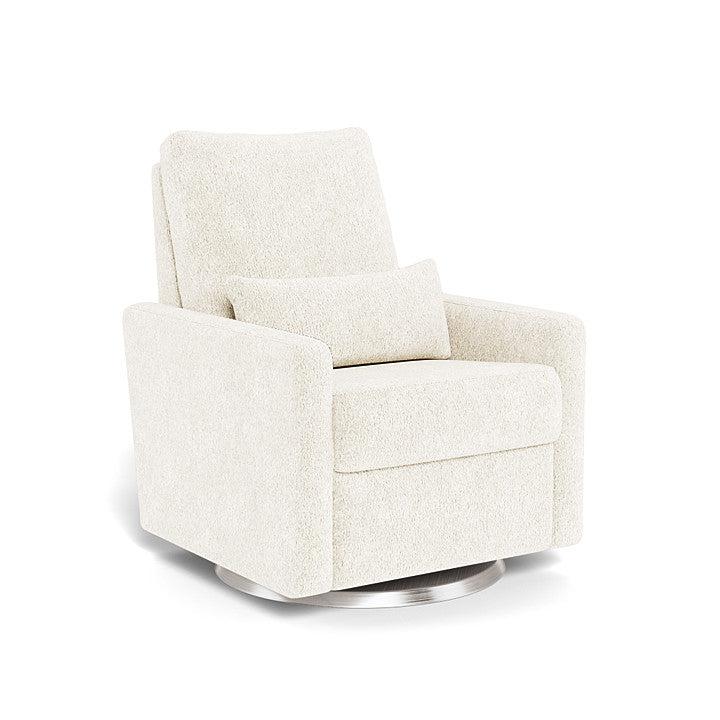 Monte Design - Matera Glider Recliner - Brushed Silver Swivel Base-Chairs-Dune Heathered-Posh Baby