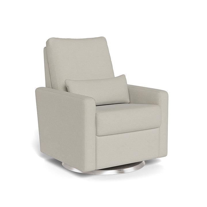Monte Design - Matera Glider Recliner - Brushed Silver Swivel Base-Chairs-Dune Heathered-Posh Baby