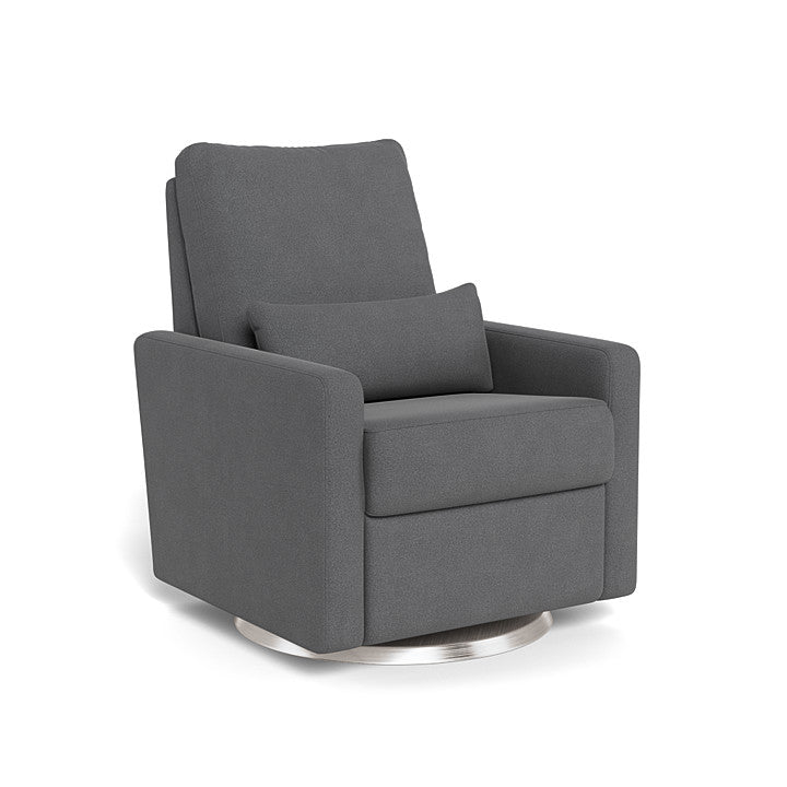Monte Design - Matera Glider Recliner - Brushed Silver Swivel Base-Chairs-Dune Heathered-Posh Baby