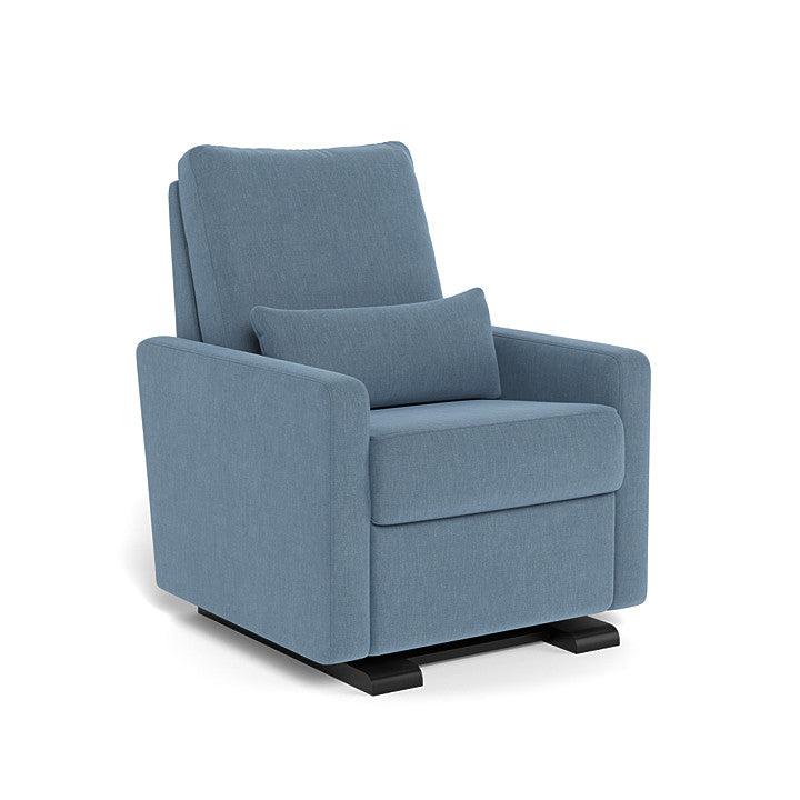 Monte Design - Matera Glider Recliner - Espresso Base-Chairs-Denim Blue-Posh Baby