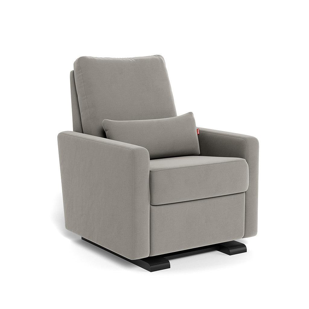Monte Design - Matera Glider Recliner - Espresso Base-Chairs-Mineral Grey Velvet-Posh Baby