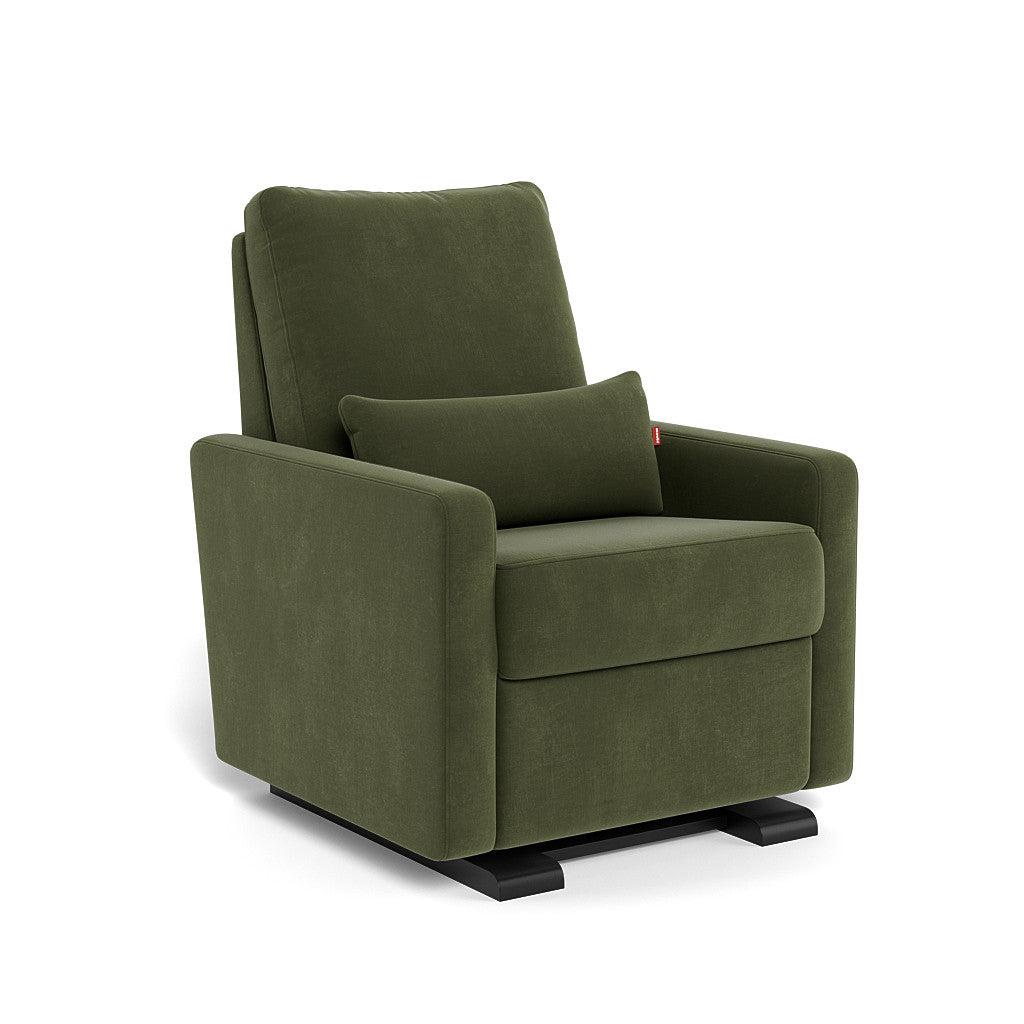 Monte Design - Matera Glider Recliner - Espresso Base-Chairs-Moss Green Velvet-Posh Baby