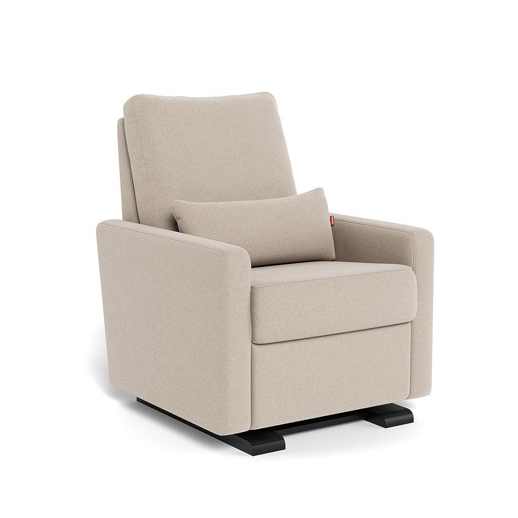 Monte Design - Matera Glider Recliner - Espresso Base-Chairs-Oatmeal Wool-Posh Baby