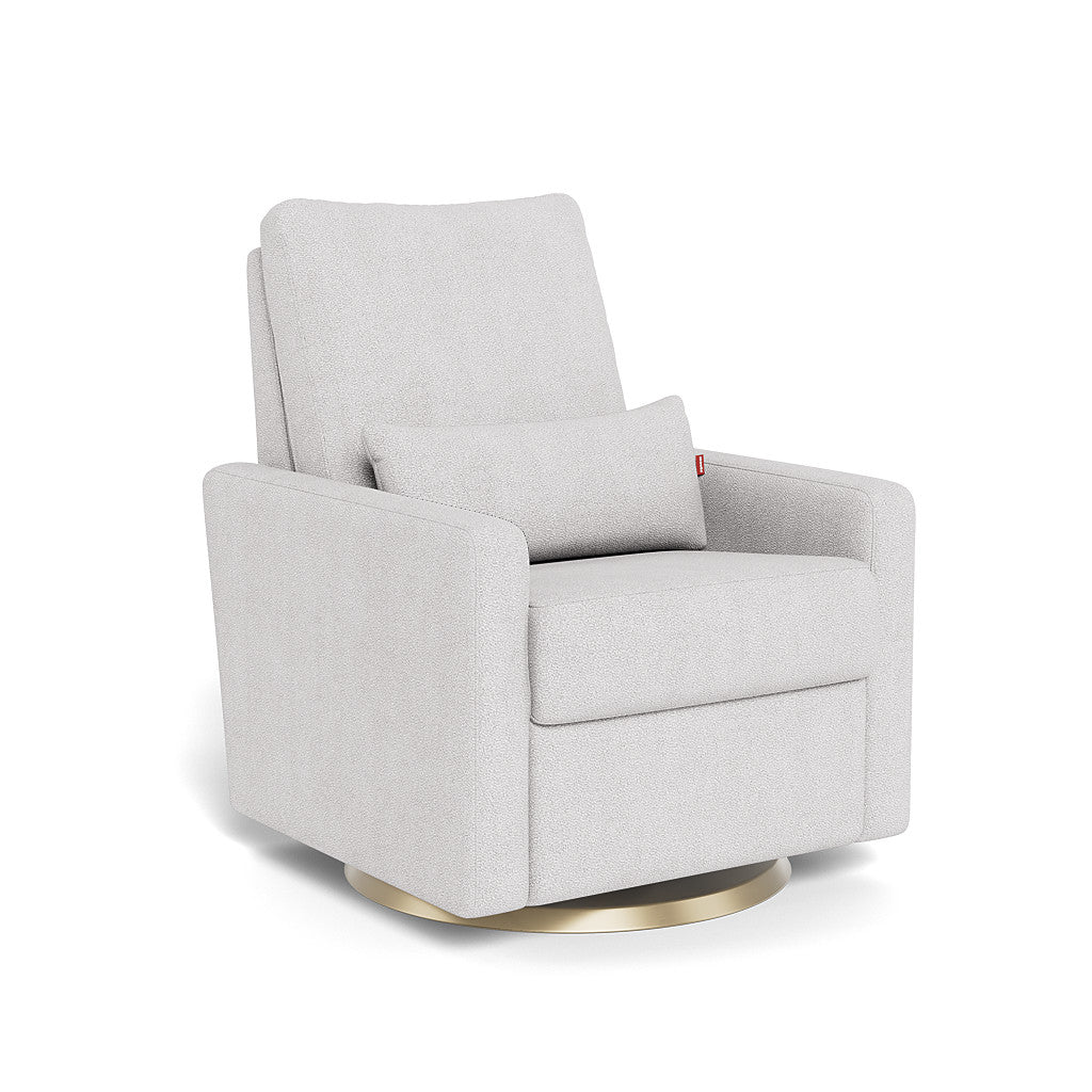 Monte Design - Matera Glider Recliner - Gold Swivel Base-Chairs-Dove Grey Boucle-Posh Baby