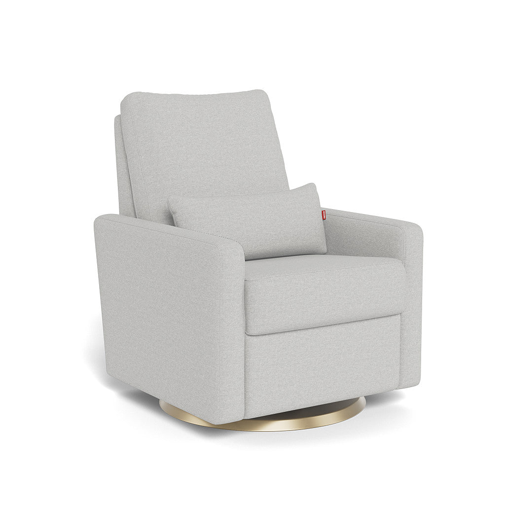 Monte Design - Matera Glider Recliner - Gold Swivel Base-Chairs-Fog Grey-Posh Baby