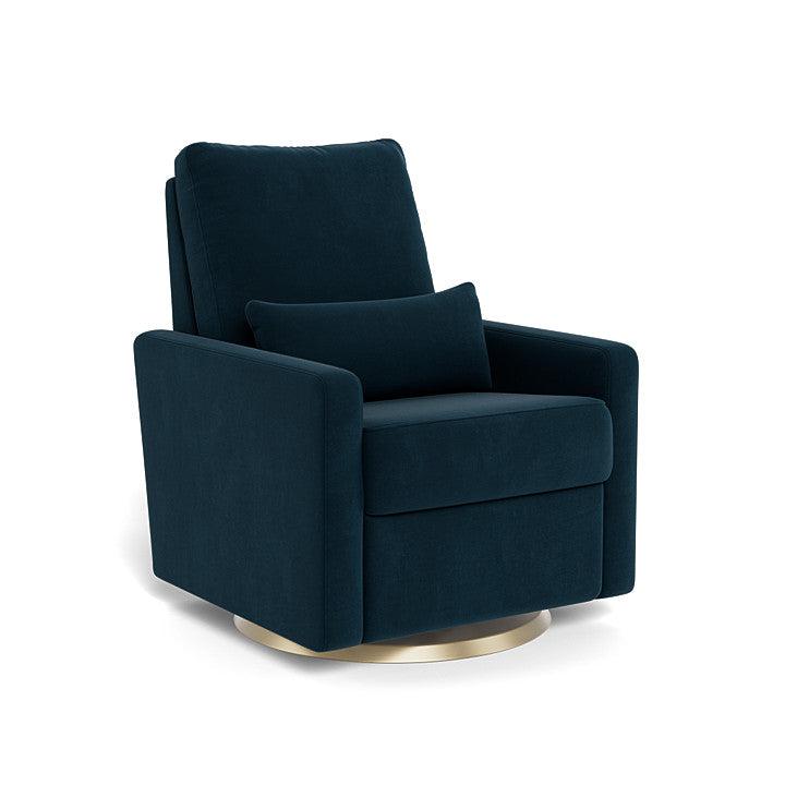 Monte Design - Matera Glider Recliner - Matte Gold Swivel Base-Chairs-Dune Heathered-Posh Baby