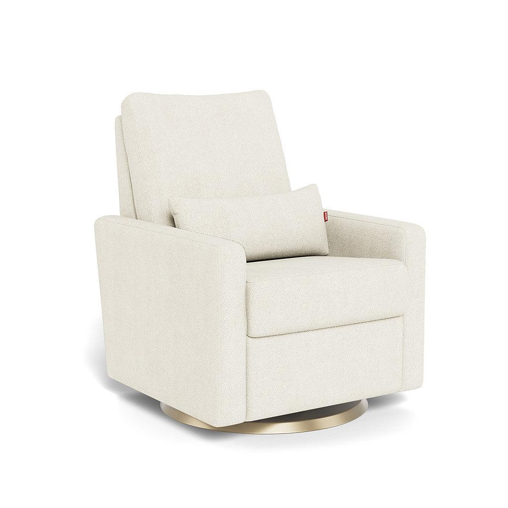 Monte Design - Matera Glider Recliner - Matte Gold Swivel Base-Chairs-Dune Heathered-Posh Baby