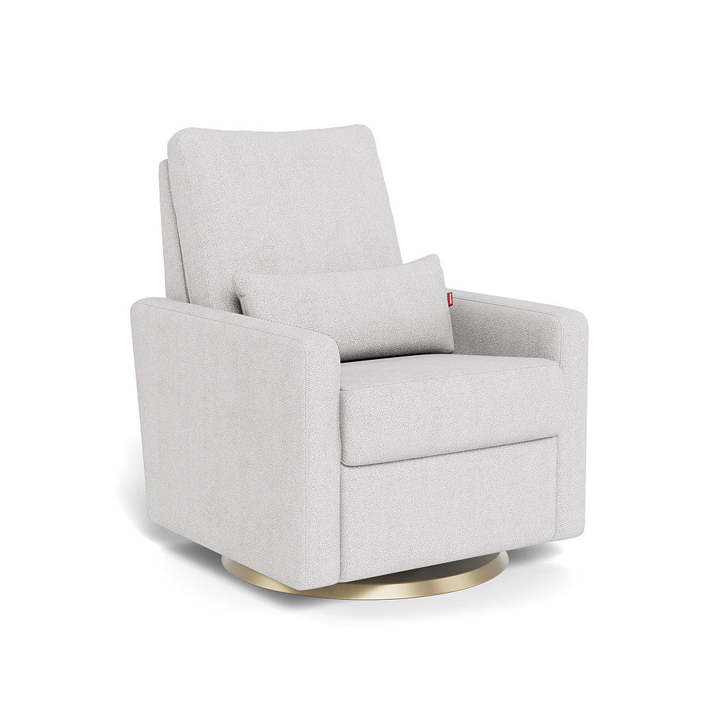 Monte Design - Matera Glider Recliner - Matte Gold Swivel Base-Chairs-Dune Heathered-Posh Baby