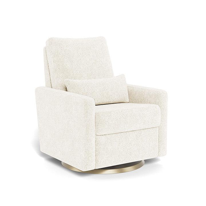 Monte Design - Matera Glider Recliner - Matte Gold Swivel Base-Chairs-Dune Heathered-Posh Baby