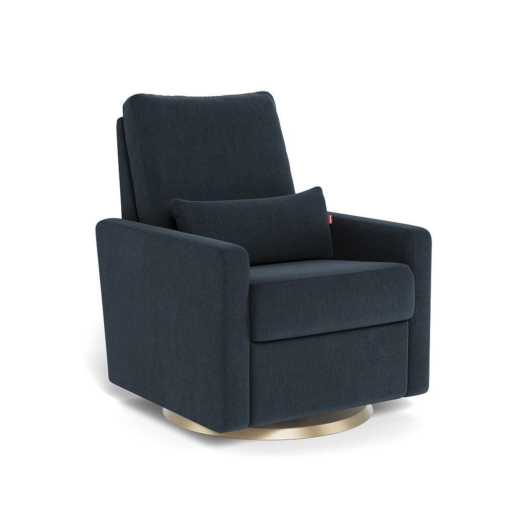 Monte Design - Matera Glider Recliner - Matte Gold Swivel Base-Chairs-Dune Heathered-Posh Baby