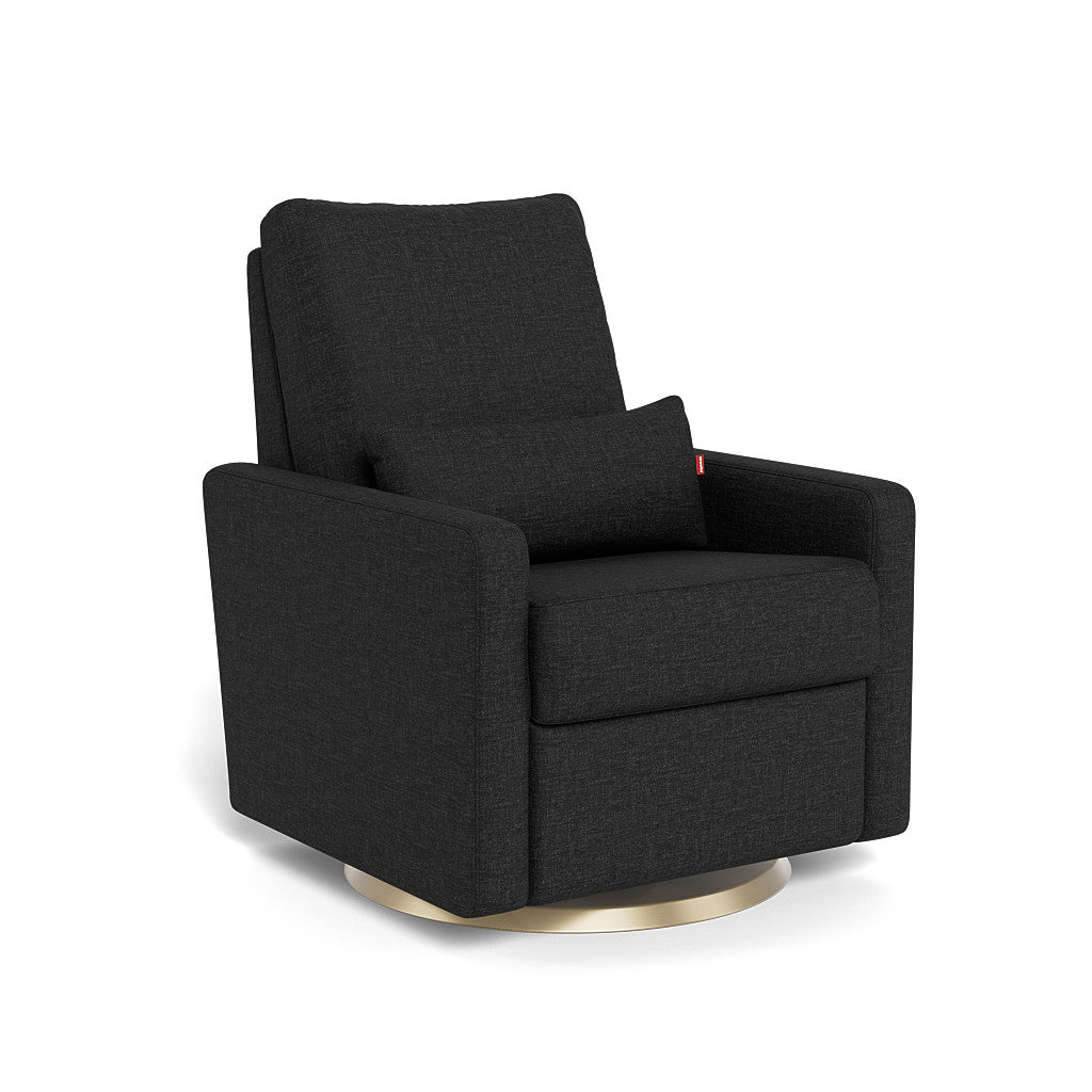 Monte Design - Matera Glider Recliner - Matte Gold Swivel Base-Chairs-Dune Heathered-Posh Baby