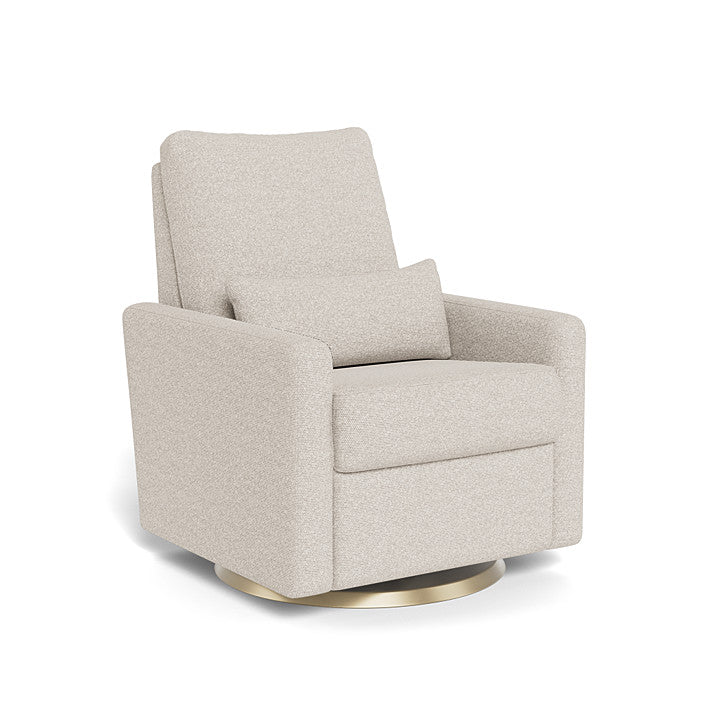 Monte Design - Matera Glider Recliner - Matte Gold Swivel Base-Chairs-Dune Heathered-Posh Baby