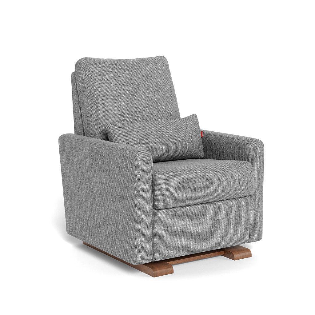 Monte Design - Matera Glider Recliner - Walnut Base-Chairs-Pepper Grey-Posh Baby