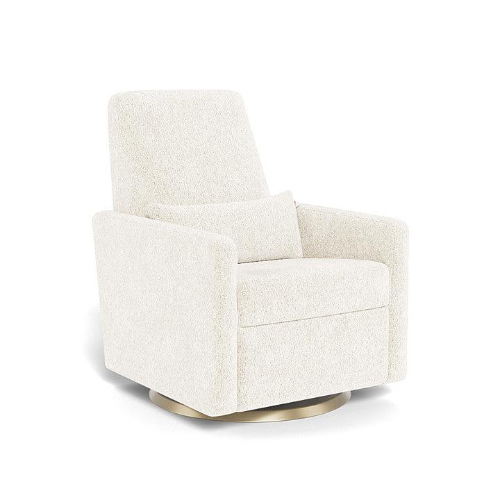 Monte Design - Motorized Grano Glider Recliner - Matte Gold Swivel Base-Chairs-Dune Heathered-Posh Baby