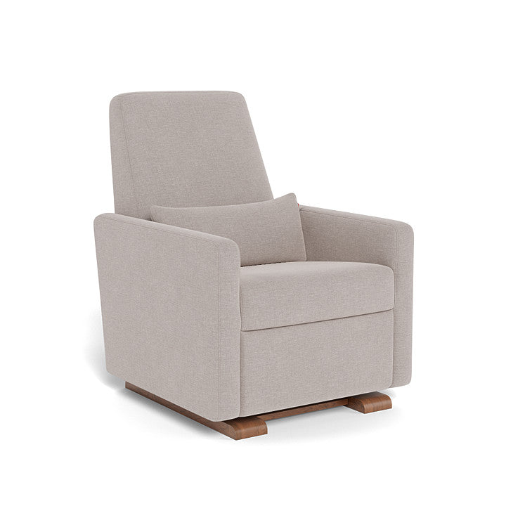 Monte Design - Motorized Grano Glider Recliner - Walnut Base-Chairs-Dune Heathered-Posh Baby