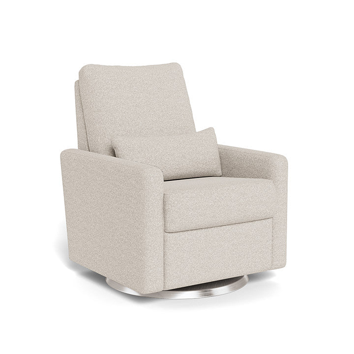 Monte Design - Motorized Matera Glider Recliner - Brushed Silver Swivel Base-Chairs-Dune Heathered-Posh Baby