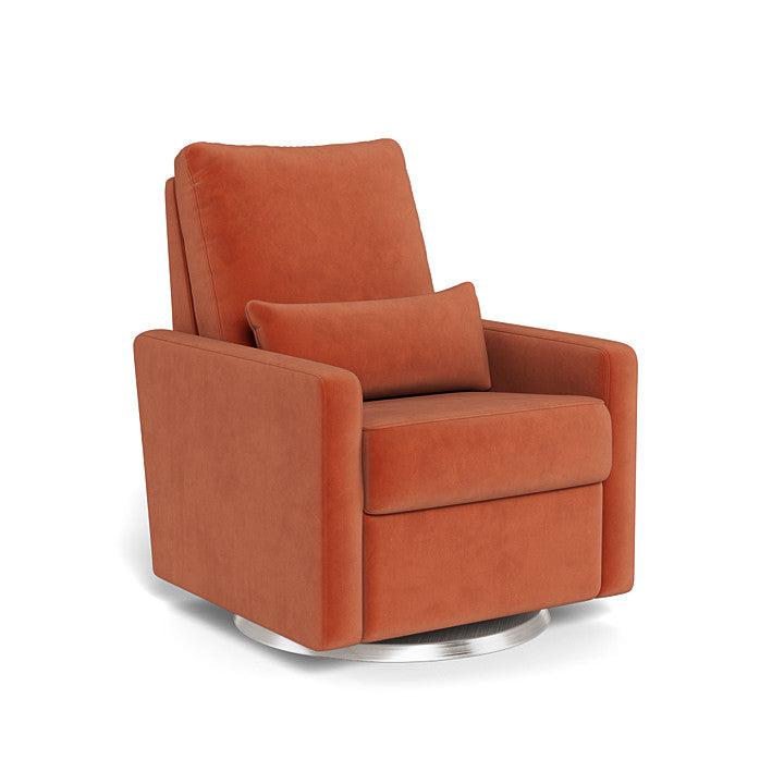 Monte Design - Motorized Matera Glider Recliner - Brushed Silver Swivel Base-Chairs-Dune Heathered-Posh Baby