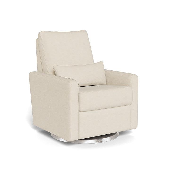 Monte Design - Motorized Matera Glider Recliner - Brushed Silver Swivel Base-Chairs-Dune Heathered-Posh Baby