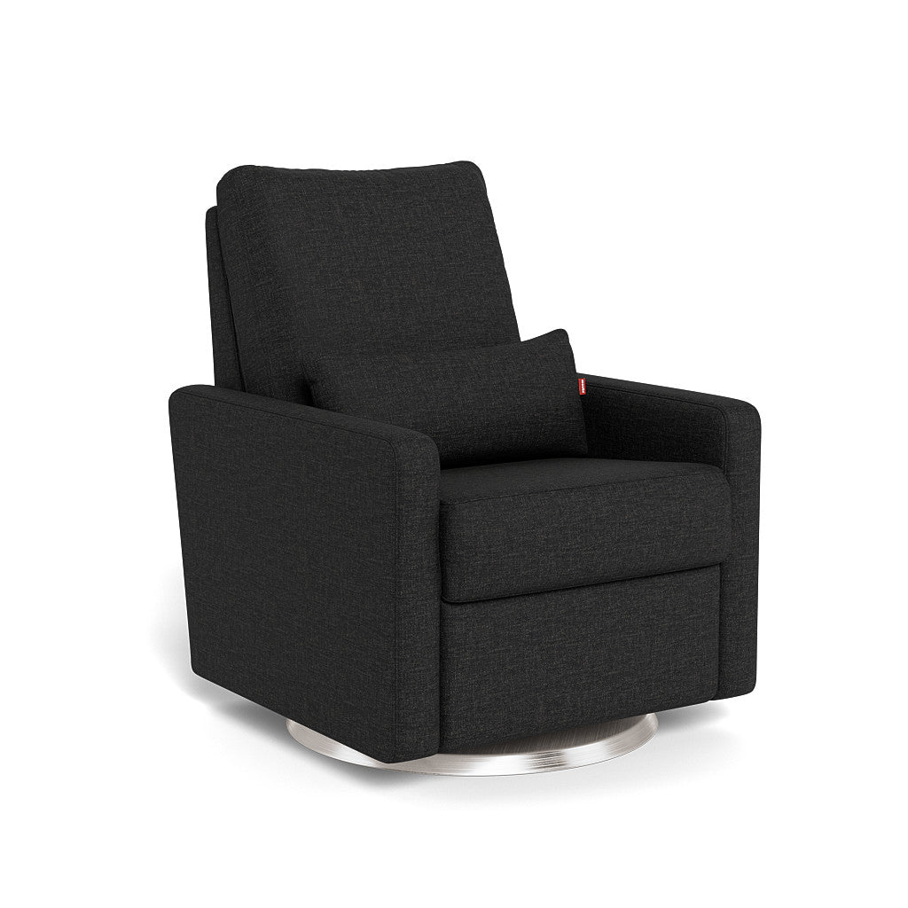 Monte Design - Motorized Matera Glider Recliner - Brushed Silver Swivel Base-Chairs-Dune Heathered-Posh Baby