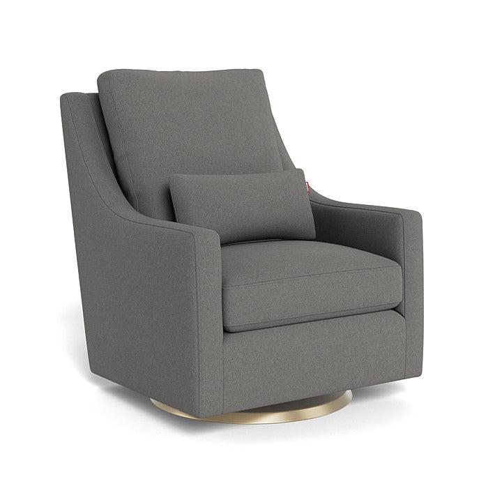 Monte Design - Vera Glider - Gold Swivel Base-Chairs-Pebble Grey-Posh Baby