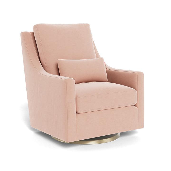 Monte Design - Vera Glider - Gold Swivel Base-Chairs-Blush Velvet-Posh Baby