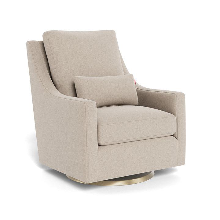 Monte Design - Vera Glider - Gold Swivel Base-Chairs-Oatmeal Wool-Posh Baby