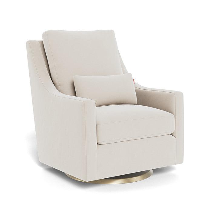 Monte Design - Vera Glider - Gold Swivel Base-Chairs-Stone Velvet-Posh Baby