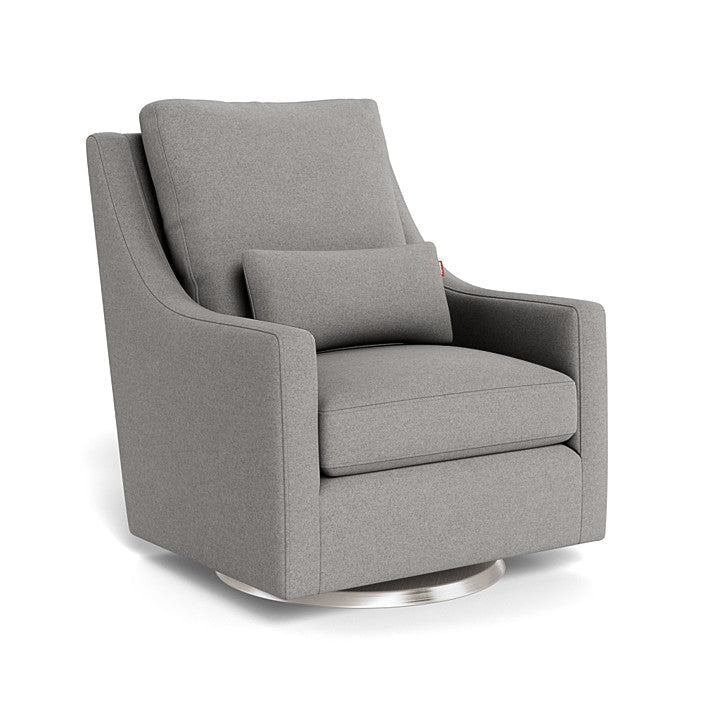 Monte Design - Vera Glider - Stainless Steel Swivel Base-Chairs-Light Grey Wool-Posh Baby
