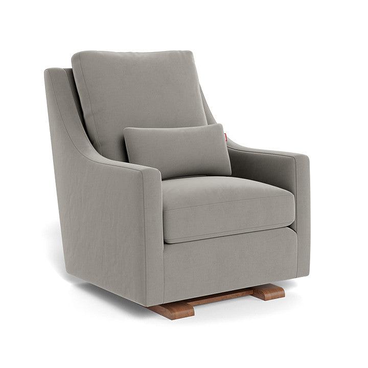 Monte Design - Vera Glider - Walnut Base-Chairs-Mineral Grey Velvet-Posh Baby