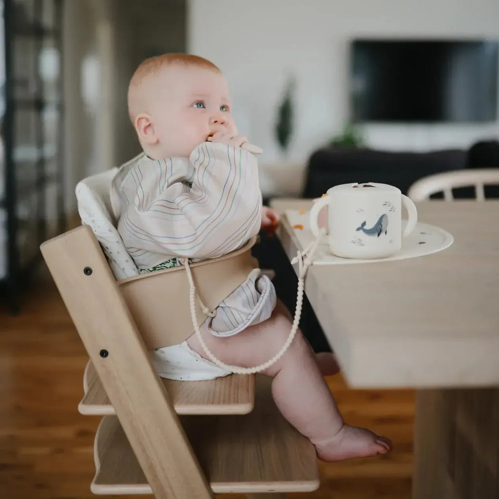 Mushie - Adjustable Silicone Strap - 2-Pack - Natural/Sand-Attachment Strap-Posh Baby