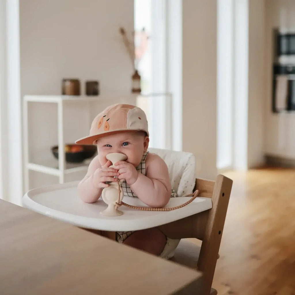 Mushie - Adjustable Silicone Strap - 2-Pack - Natural/Sand-Attachment Strap-Posh Baby