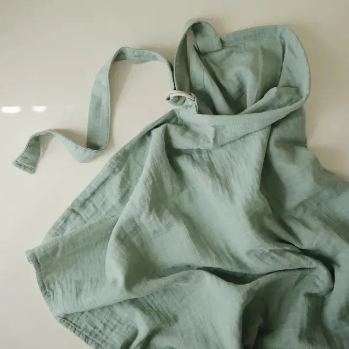Mushie - Muslin Nursing Cover - Roman Green-Nursing Cover-Posh Baby