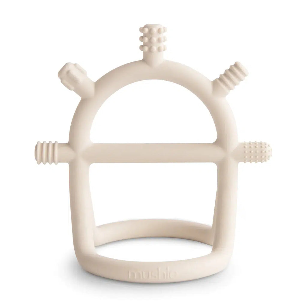 Mushie - No-Drop Sensory Teether - Shifting Sand-Rattles + Teething Toys-Posh Baby