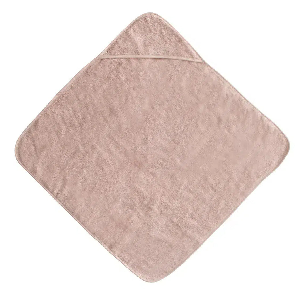 Mushie - Organic Cotton Baby Hooded Towel - Blush-Towels + Washcloths-Posh Baby